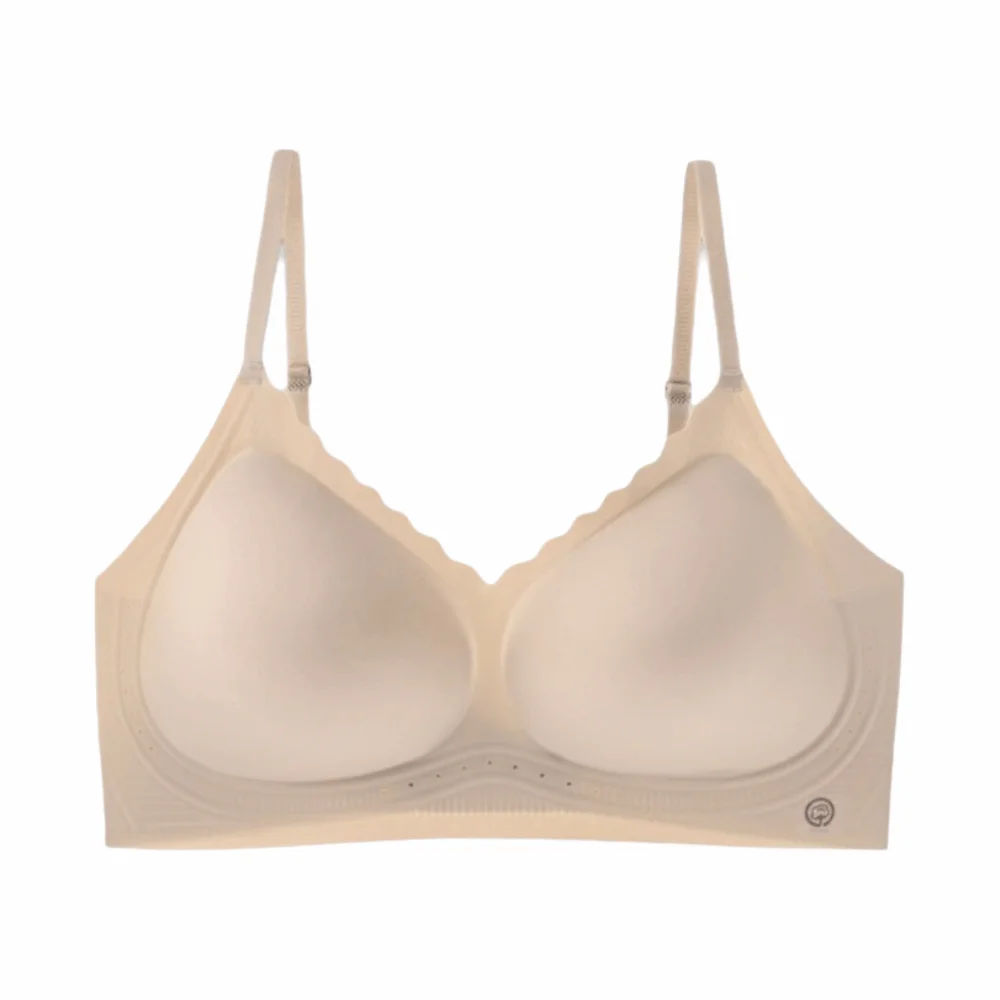 Lightweight Ultra-Thin Ice Silk Bra Push Up No Steel Ring Seamless Bra Gathered Vest Style Women Underwear Women