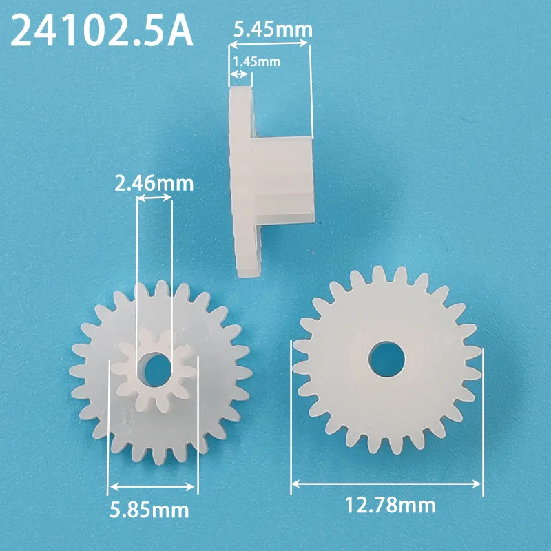 24102.5A 0.5M Gear 13mm Diameter 24 Teeth 10 Teeth  POM Plastic Pinion 2.5MM Motor Shaft Toy Parts Wheels 10pcs/lot