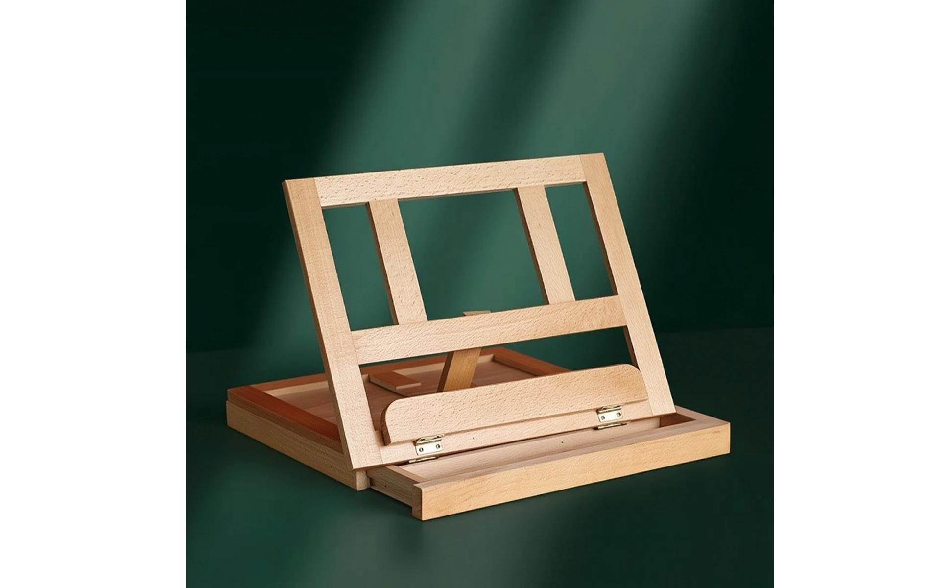 Desktop Sketchbox Easel Beechwood Artist Box with Easel Painting Stand Portable Art Supply Wooden for Hobby Painters
