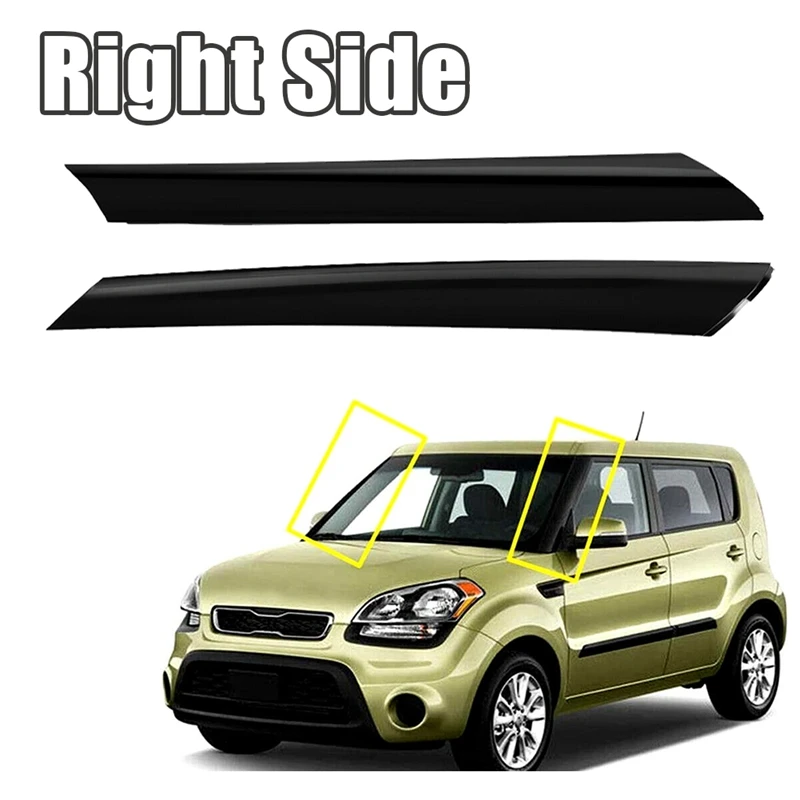 Outer Windshield Pillar Trim A Pillar Exterior Molding Garnish For 2010-2013 Kia Soul 86180-2K500