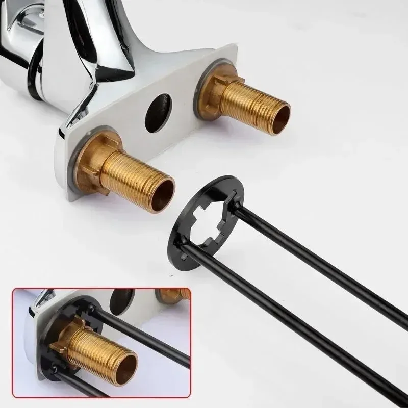 5-in-1 싱크 렌치 다기능 수도꼭지 키 배관 파이프 렌치 욕실 주방 싱크 수리 세트 Flume 싱크 렌치 하드웨어