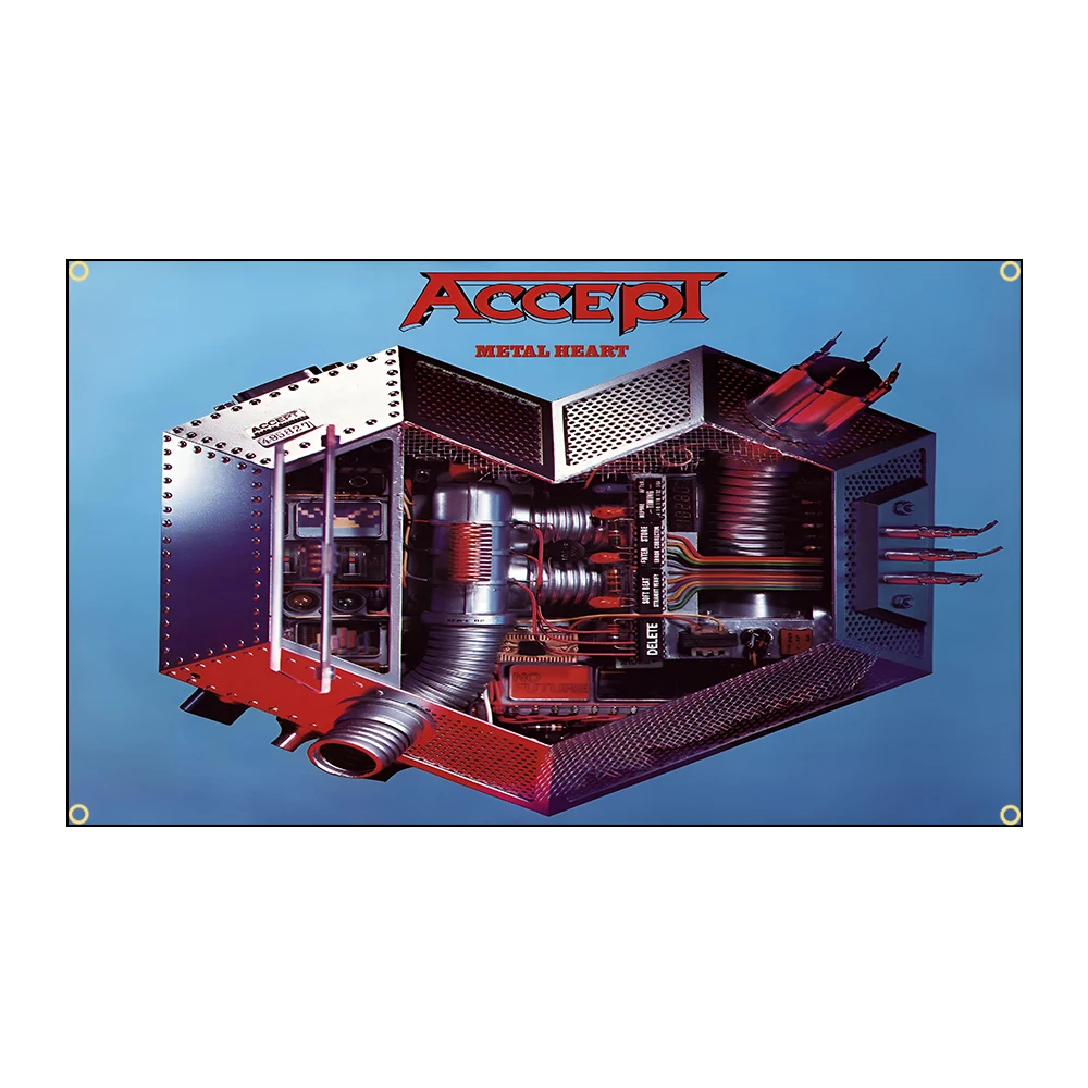 Accepts Heavy Rock Band Flag Polyester Printed Banner for Garage Wall Art Out Door Decoration