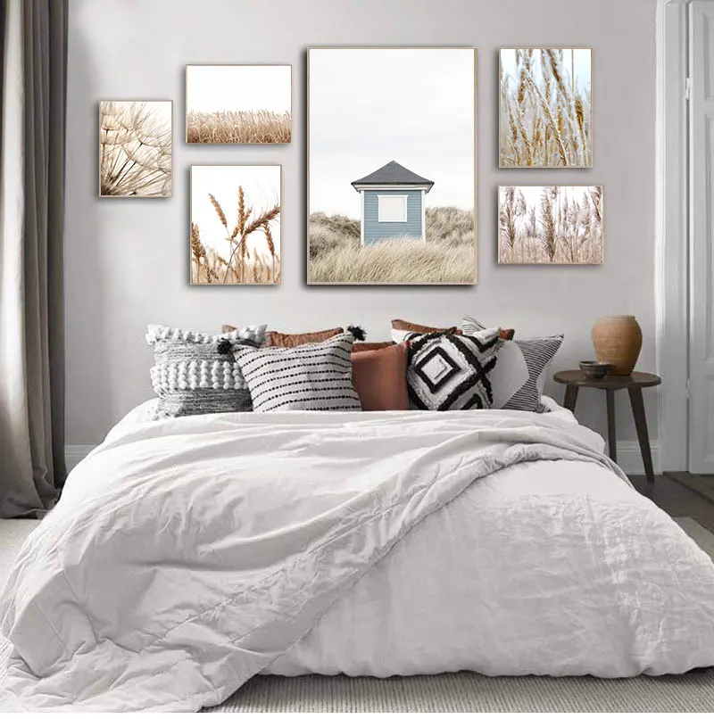 Autumn Plant Wheat Dandelion Reed Flower Wall Art Canvas Painting Nordic s And Prints Wall Pictures For Living Room Decor
