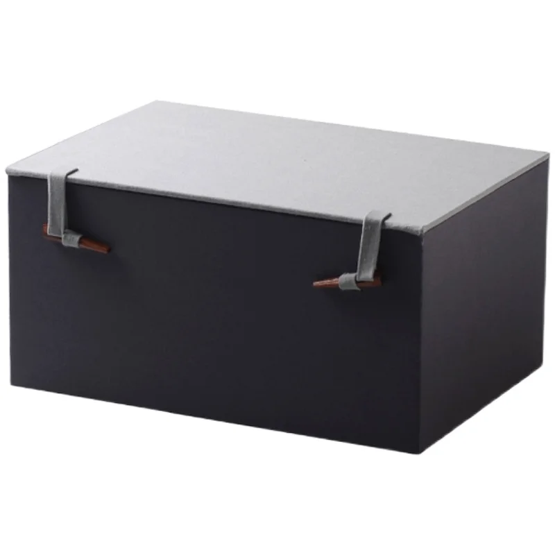 

Azure grey cloth box solid wood retro bone needle buckle simple one pot two cups four cups cloth art packaging storage gift box