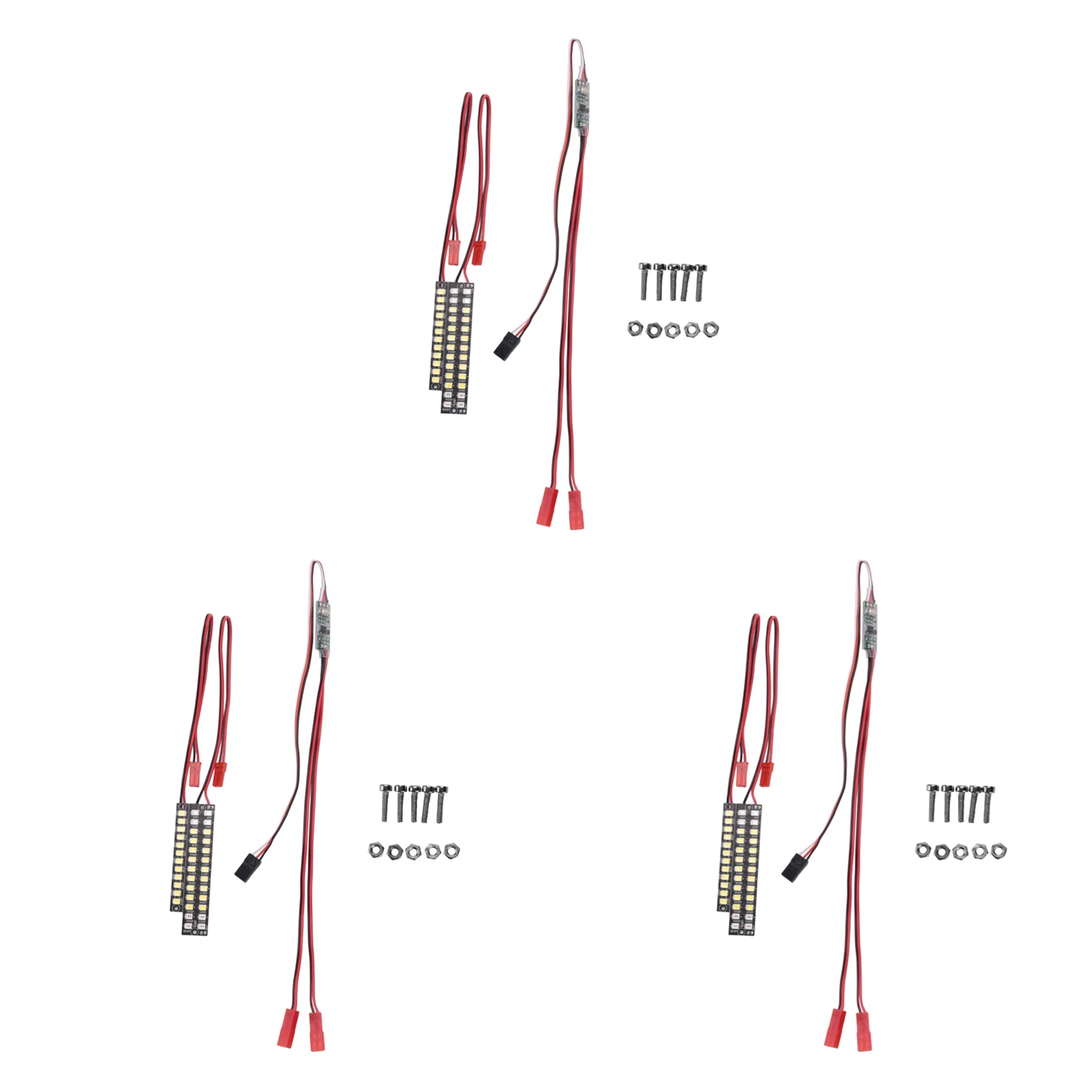 

A44U 3 Set 70mm 58mm Waterproof Front Rear Bumper Led Light Bar Upgrade Accessories for 1/10 RC Car