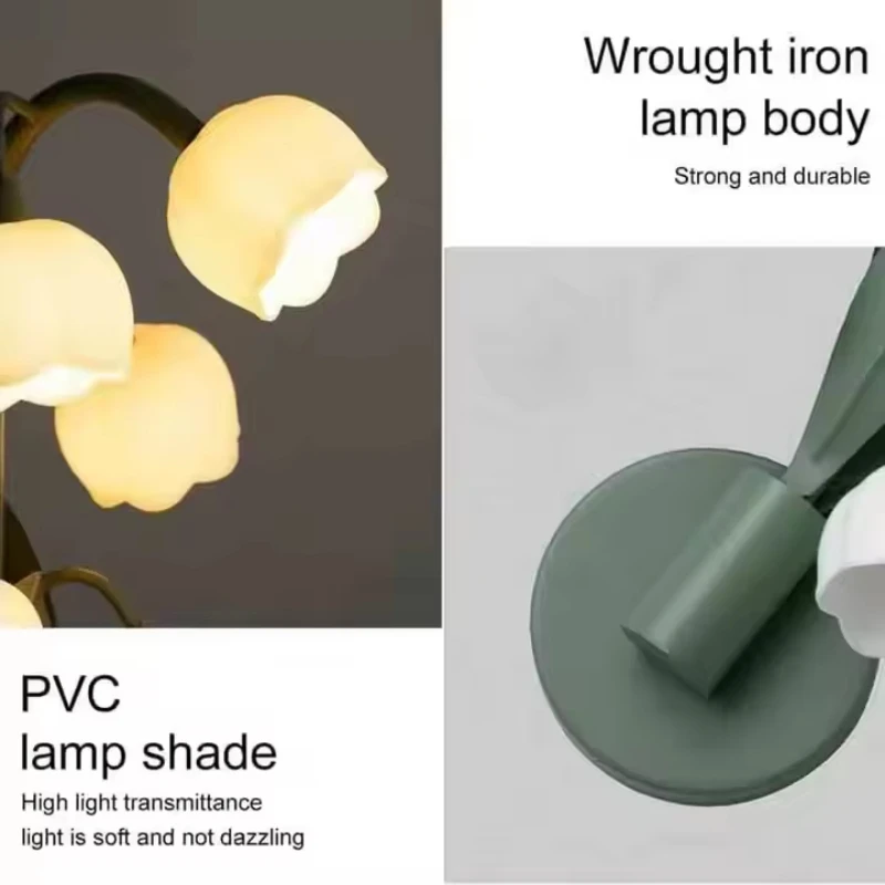 New country style lily of the valley wall lamp acrylic G4 living room corridor bedroom durable creative lamp