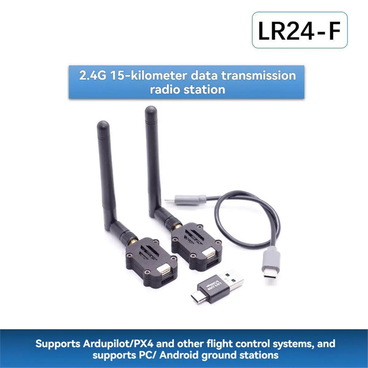 update. R24-F 2.4GHz 15KM Drone LoRa Telemetry Radio Supports Ardupilot/PX4 Flight Controller for PC/Android Ground Stations view 6