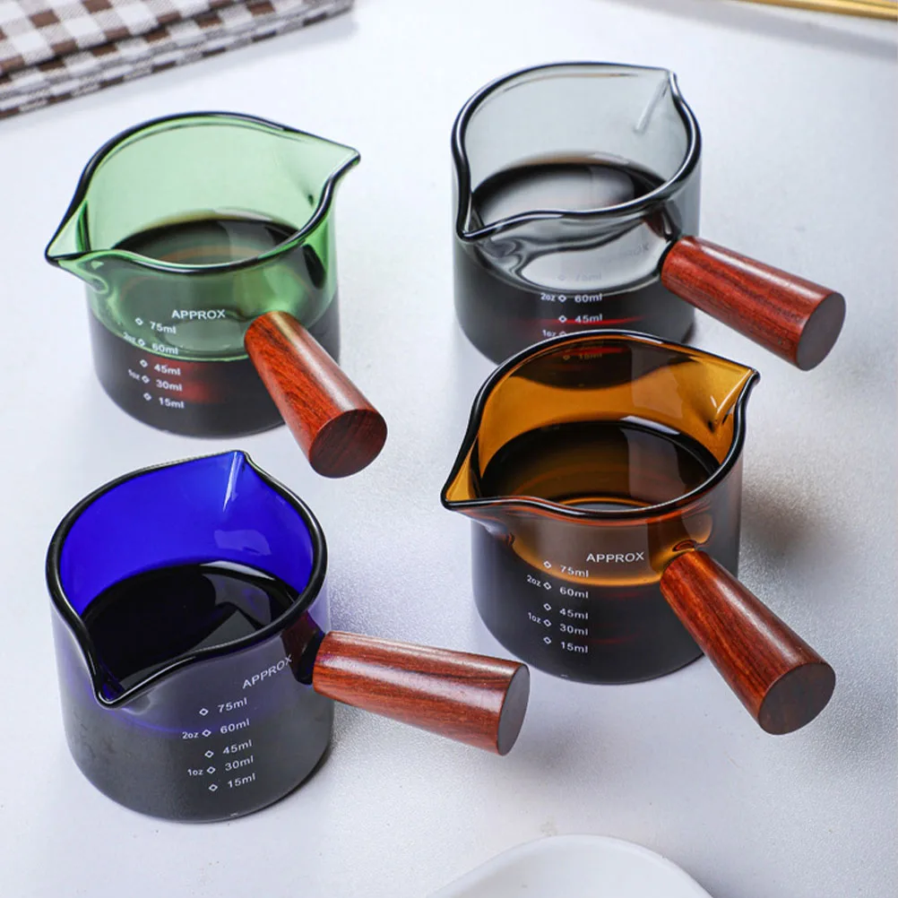 

Double Mouth Milk Cup Glass Jug Container Microwave Sauce Pitcher Clear Jar Coffee Kitchen Bar Supplies Premium Materials Easy