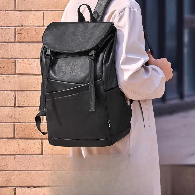 Fashionable men's PU new large capacity shoulder bag backpack handbag mochilas de hombre 백팩 backpack for man bag for man