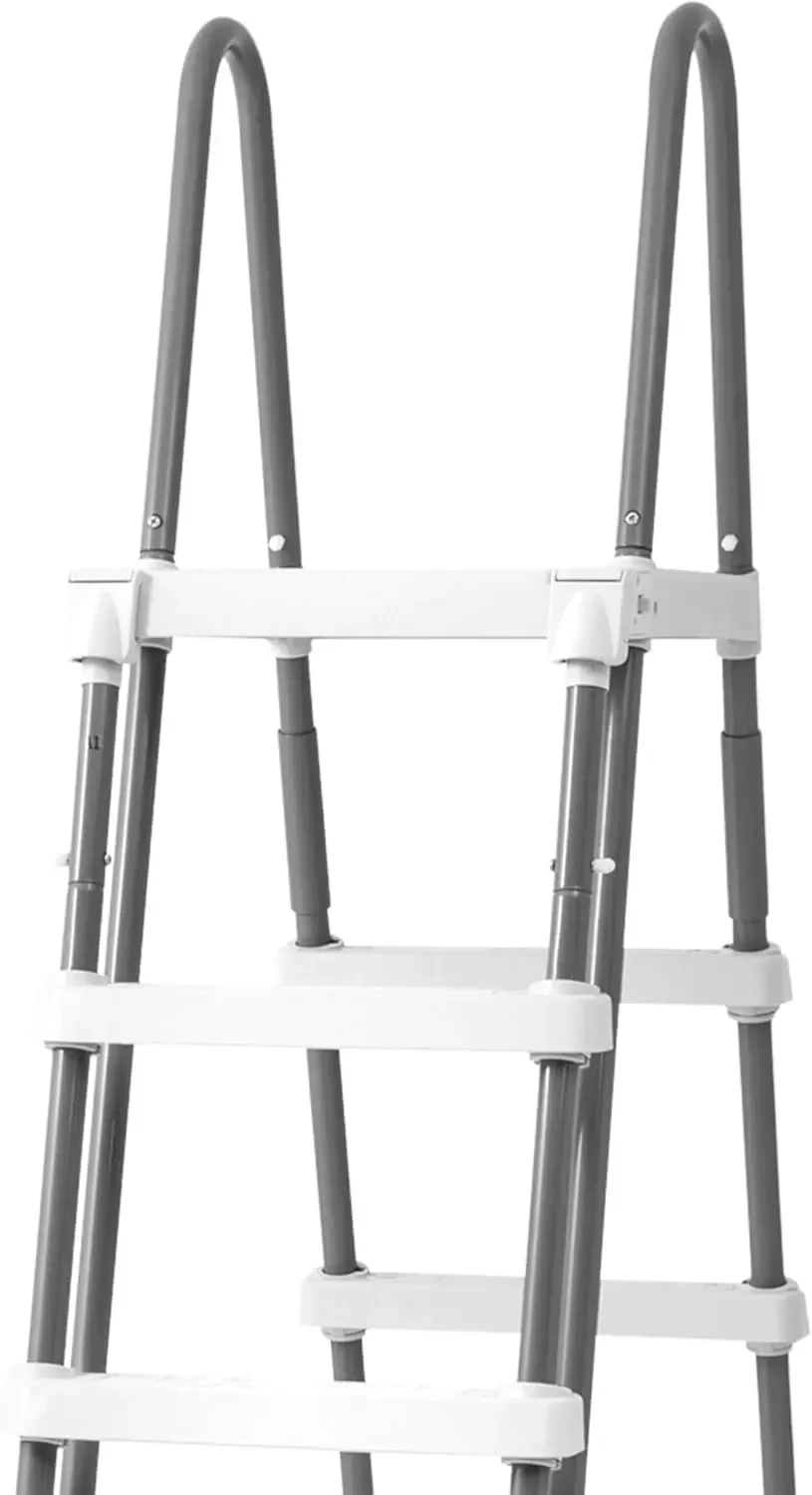 [شحن مجاني! ]Confer Plastic 7200 Roll Guard 48 "إلى 56" سلم أمان بإطار قابل للتعديل
