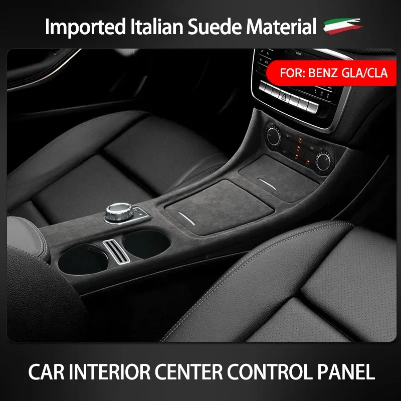 For Mercedes-Benz GLA, CLA 2015-2019 Alcan tara Car Interior Modified Central Accessories Console Panel Protective Cover Shell