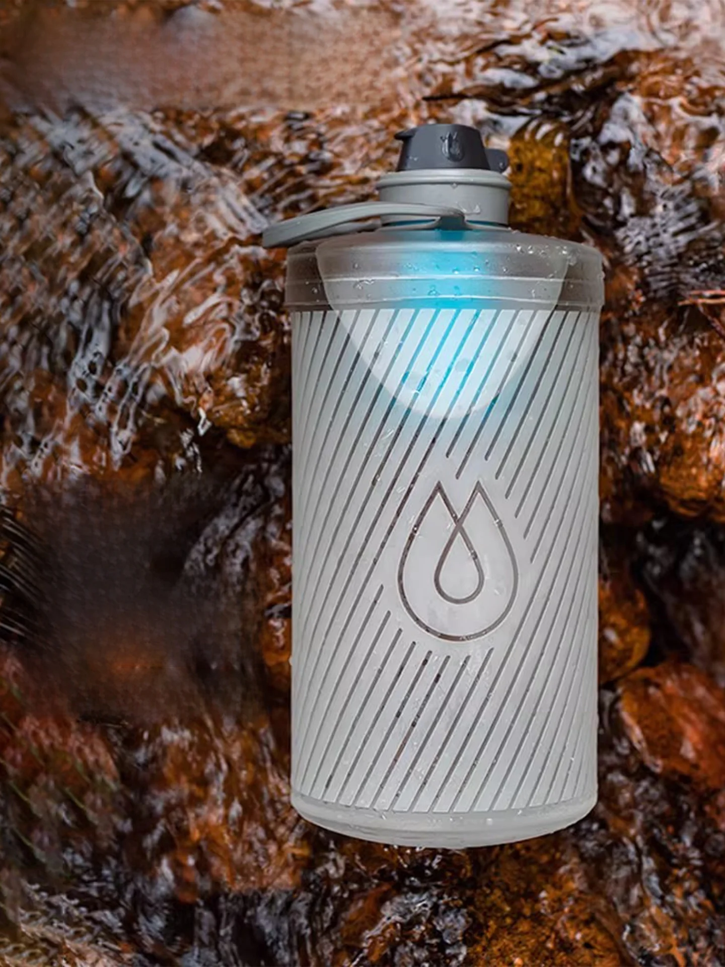 

HydraPak Portable Outdoor Sports Water Bag Filter Cam Hiking Mountain Running Foldable Cup Lightweight Water Carrier