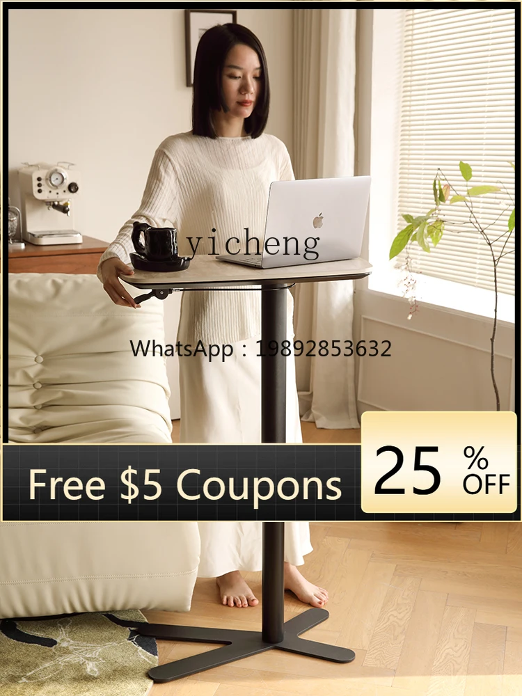 

ABB lifting edge table removable sofa bedside table rock slab creative solid wood square edge table