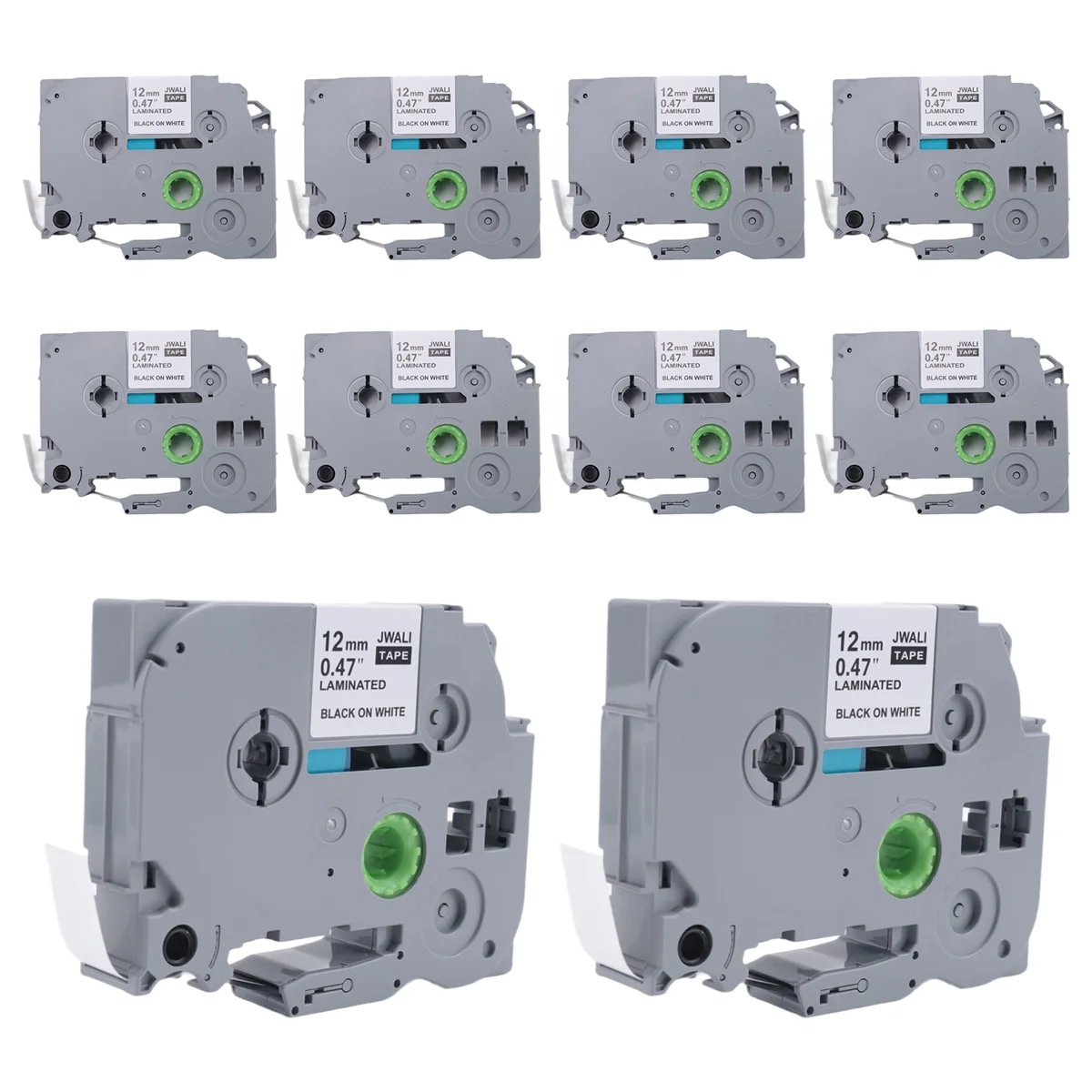 A010 10 حزمة P اللمس صانع التسمية الشريط لاستبدال Brother TZe-231 TZe Tz الشريط 12 مللي متر 0.47 مغلفة عبوات التسمية البيضاء