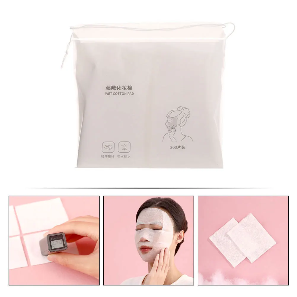 200pcs Makeup Cotton Pads Soft Stretchable Reusable Eco-Friendly For Daily Skincare Makeup Removal Pads Cosmetics Accessories