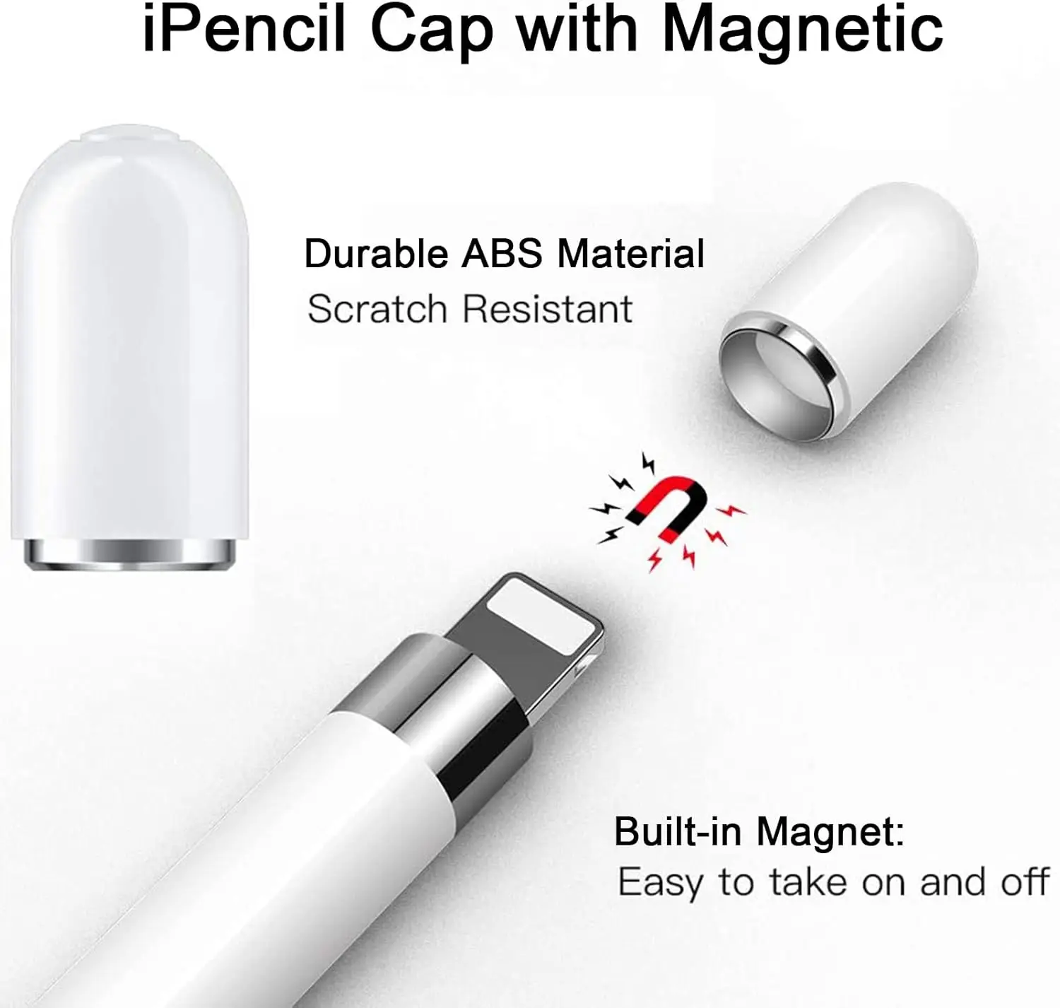 JMUTOP 5PCS Vervanging Tips voor Apple Pencil 1e/2e Gen Pencil Nibs Geen Slijtage Opgewaardeerd voor iPad Pro potlood 2/1