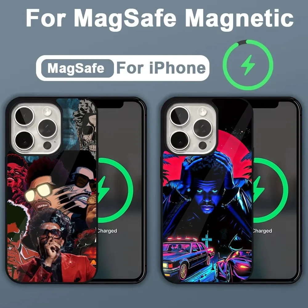 The W-Weeknd XO Singer Phone Case For iPhone 16,15,14,13,12,11,Plus,Pro,Max,Mini Magsafe Magnetic Wireless Charging