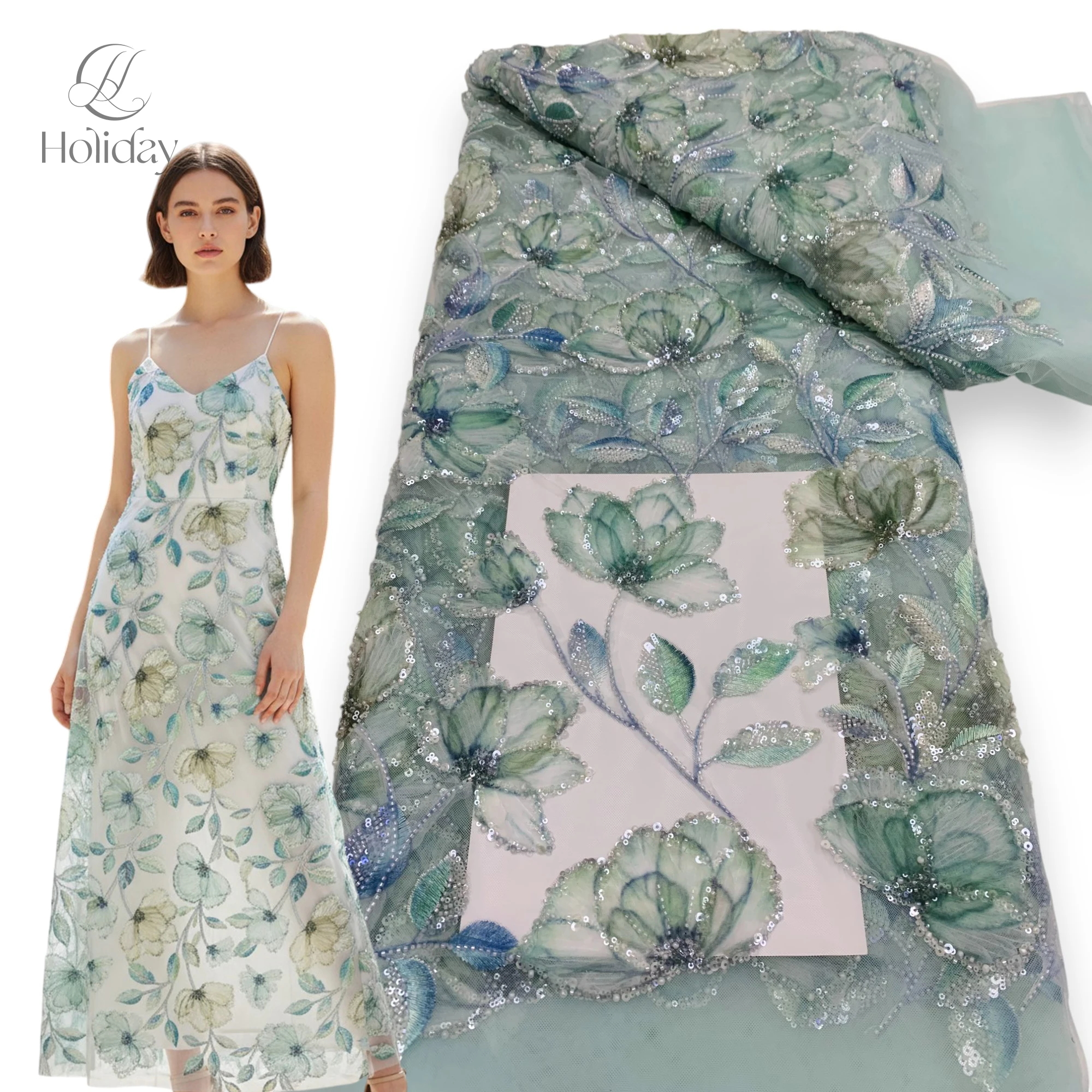 

5 лет/горячая распродажа, французская ткань с блестками, высококачественный новый дизайн, 2025 год, вышивка, сетка, кружево, цветок, бисер, свадебное платье