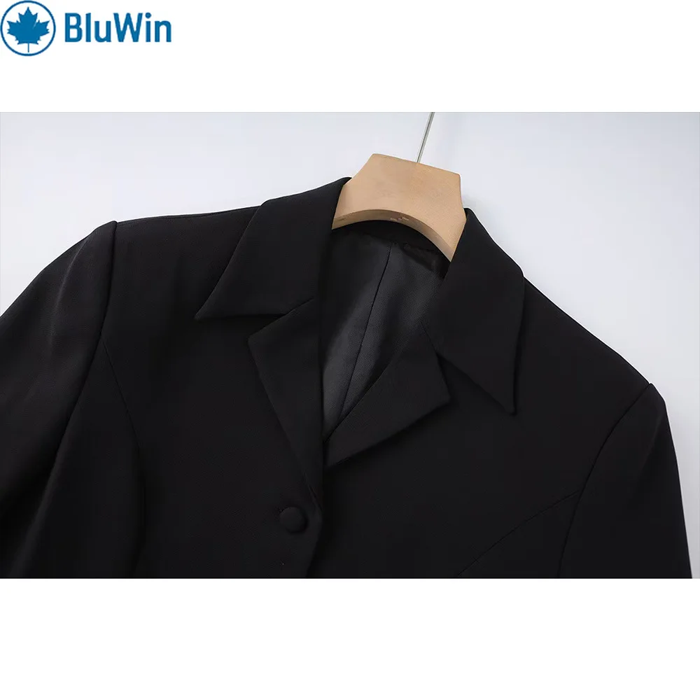 معطف واق من المطر بحزام URBANCHIC، طية صدر السترة، معطف طويل بصدر واحد، نمط ركاب للخريف والشتاء #4