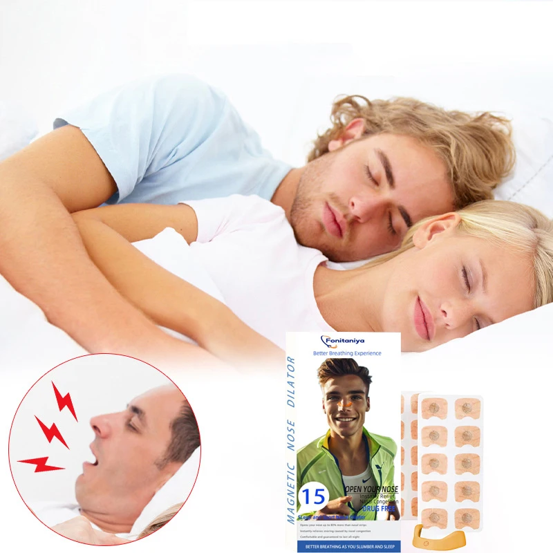 1 Set Nasal Breathing Dilators Magnetic Nasal Strips Increase Air Improve Sleep Quality Reduce Snoring