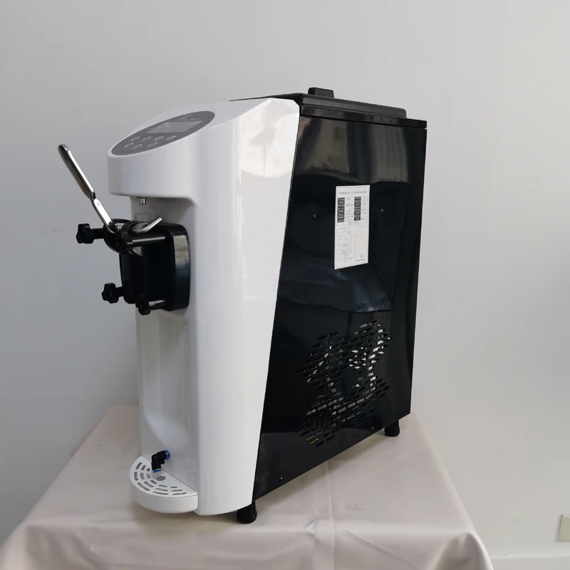 Коммерческая машина для мягкого мороженого, настольная машина для мороженого с одной головкой, торговый автомат для мороженого с фруктовым мороженым, 1000 Вт