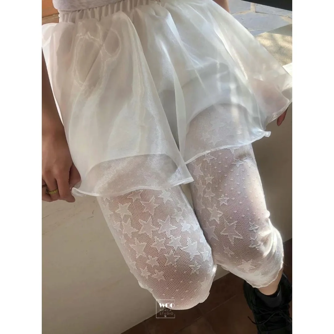 2026 Summer New Retro Millennium Star 3D Embroidery Lace Base Pants Inner Wear Japanese Style Ladies Fashion Polyester Elasti...