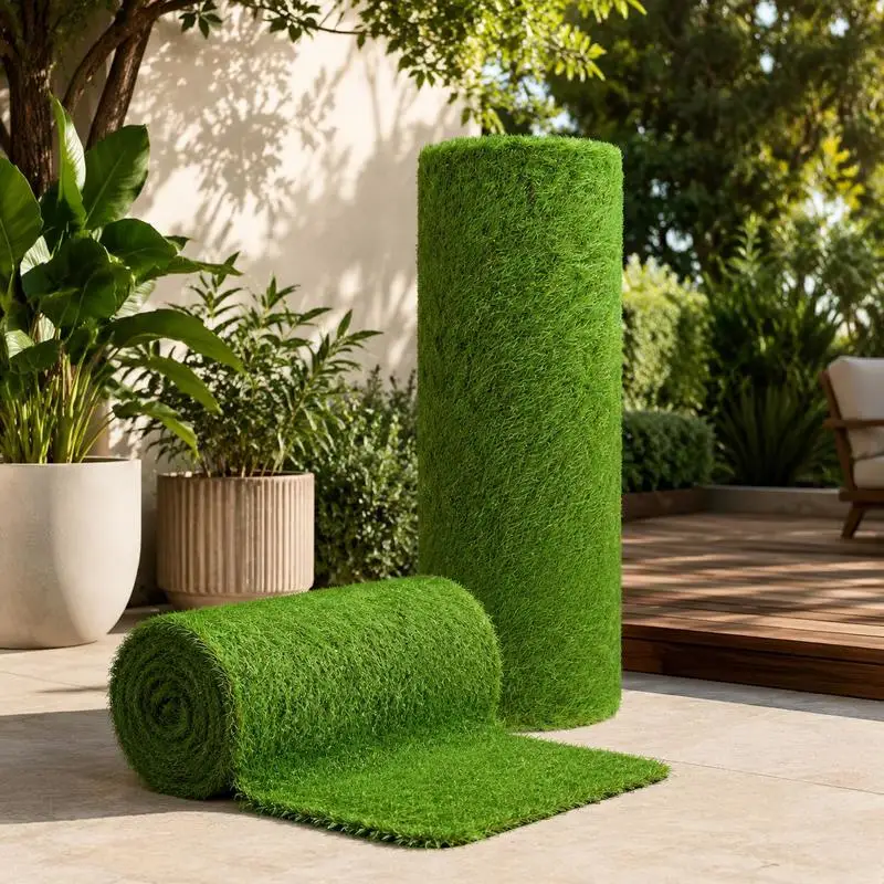 Tapis en gazon artificiel 1x5 m, gazon synthétique de 30 mm d'épaisseur, doux et durable avec drainage efficace, idéal pour jardin, terrasse, balcon, jeux pour animaux, décoration sportive et de loisirs, vert