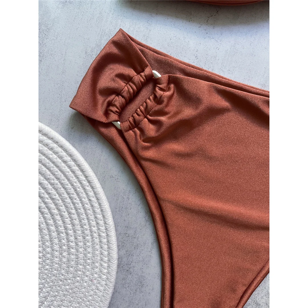 4 Farben, V-förmiger, gepolsterter Damen-Badeanzug, hochtaillierter Bikini, zweiteiliges Bikini-Set, Badebekleidung, Badeanzug, Modell V6583. – Detail 31