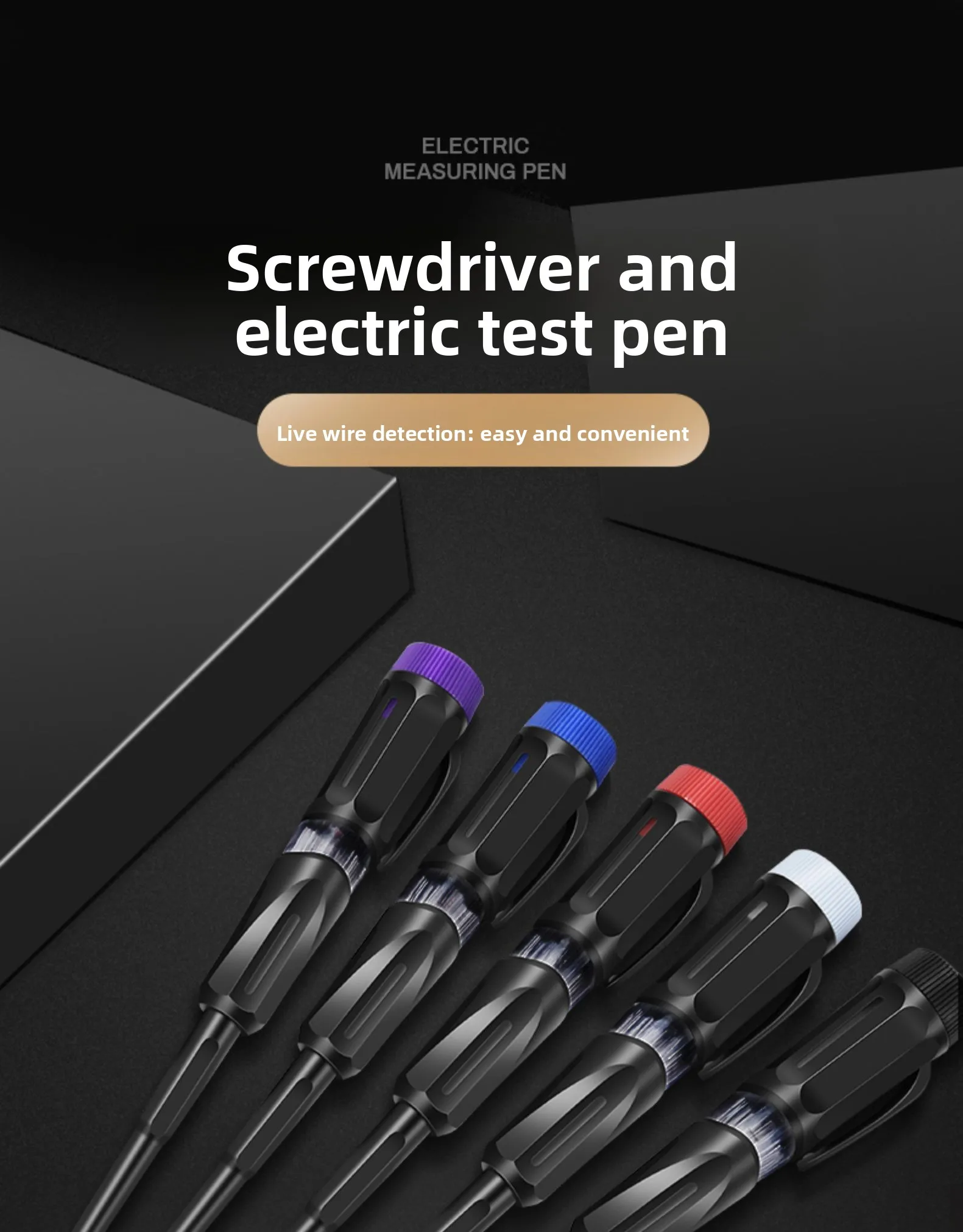 

Отвертка-тестер напряжения Flathead, двухфункциональная, для проверки цепей, бытовой электрический тестер, инструмент для электрика, детектор фазы и нуля