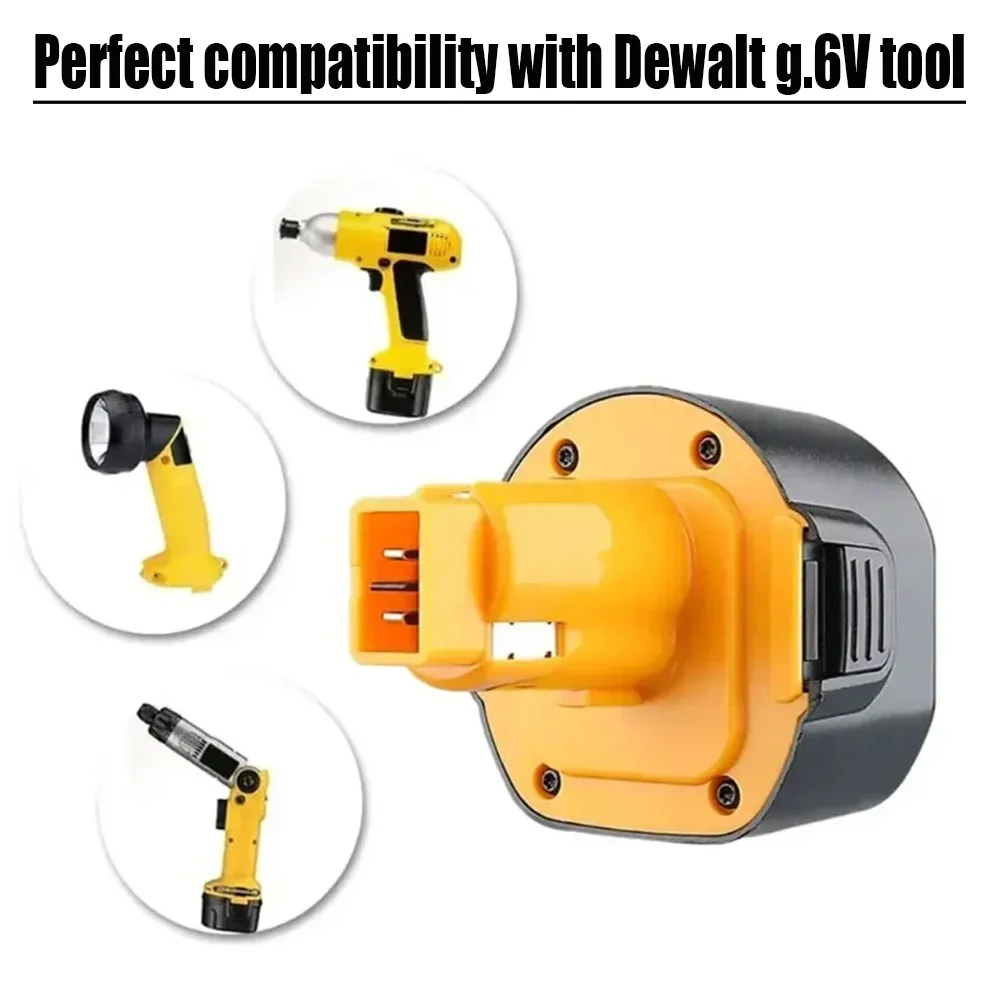 For Dewalt  9.6V 6800mAh Ni-MH Battery DE9061 DE9062 DW9060 DW9061 DW9062 EZWA DE9036 29 4800mAh 9800mAh