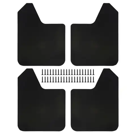 4 조각 머드 플랩 플랩 범용 외장 부품 픽업 SUV 자동차 트럭 용 블랙 전면 및 후면 머드 가드 머드 플랩