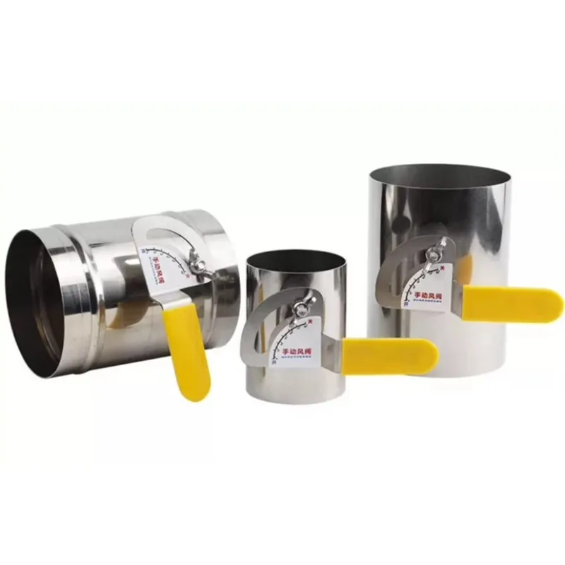 

SS304 Manual Round Duct Butterfly Air Damper Valve for HVAC Ventilation Adjustable Airflow Volume Control 20mm to 76mm Diameter