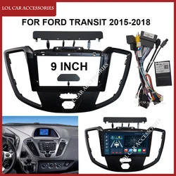 9 Inch For Ford Transit 2015-2018 Car Radio Android MP5 Player Stereo Casing Frame 2 Din Head Unit Fascia  Dash Board Cover