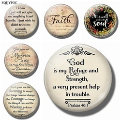 God Bible Letters Fridge Magnet Christian Serenity Prayer Amulet 30MM Glass Cabochon Magnetic Refrigerator Sticker Home Decor