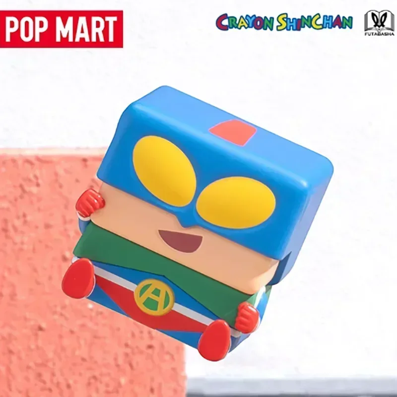 POP MART Crayon Shinchan Anime Action Figures Kawaii Cube-3 Blind Box Set Collectible Mystery Toys for Fans