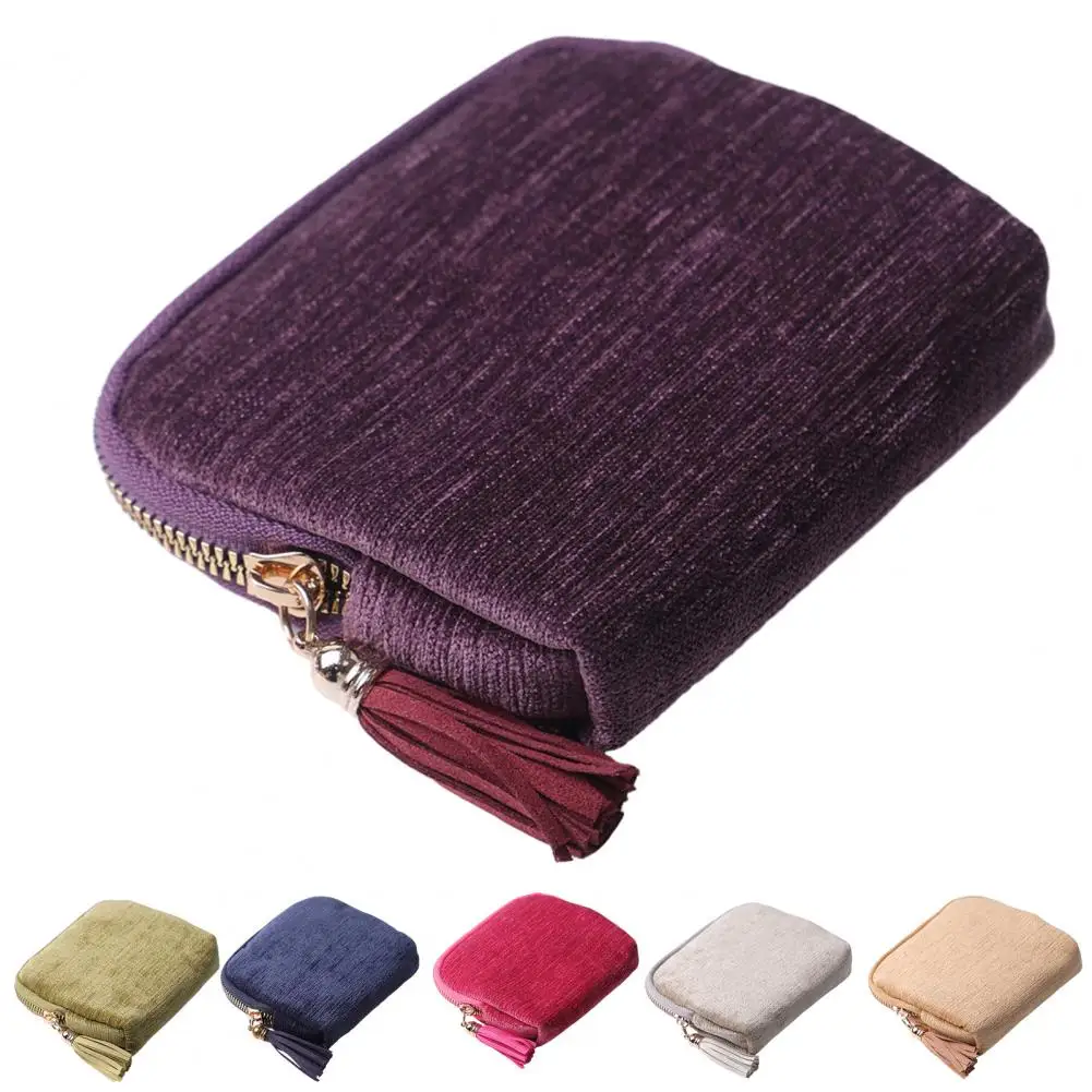 Jewelry Pouch Velvet Jewelry Bag Capacity Jewelry Organizer Bag with Zipper Closure Portable Travel Storage Pouch for Women