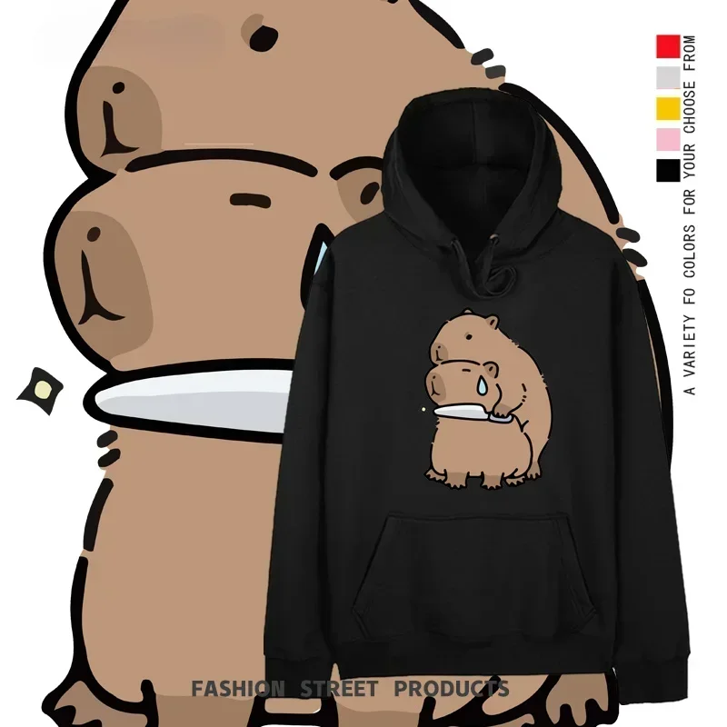 Famous Animal Kabiba Cartoon Peripheral Capybara Hoodie Hoodie Hoodie for Men Women, Couple Clothes Hooded Jacket sweatshirt