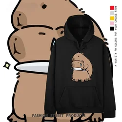 Famous Animal Kabiba Cartoon Peripheral Capybara Hoodie Hoodie Hoodie for Men Women, Couple Clothes Hooded Jacket sweatshirt