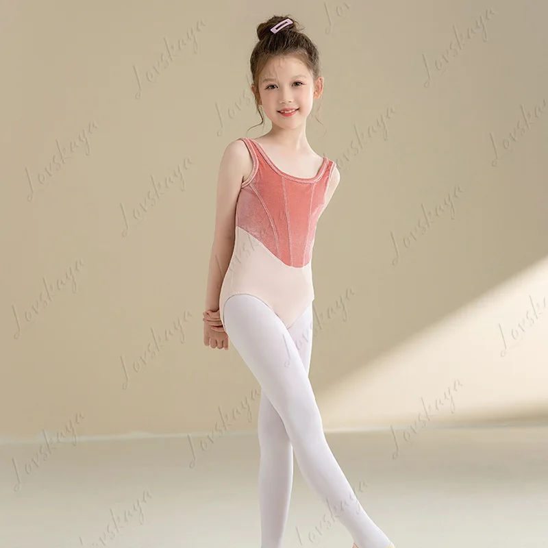 Tanz-Trainingsanzug für Kinder – einteiliger Ballett-Samt-Schmetterlingsanzug – Sommer-Eiskunstlaufanzug für chinesischen Tanz für Mädchen