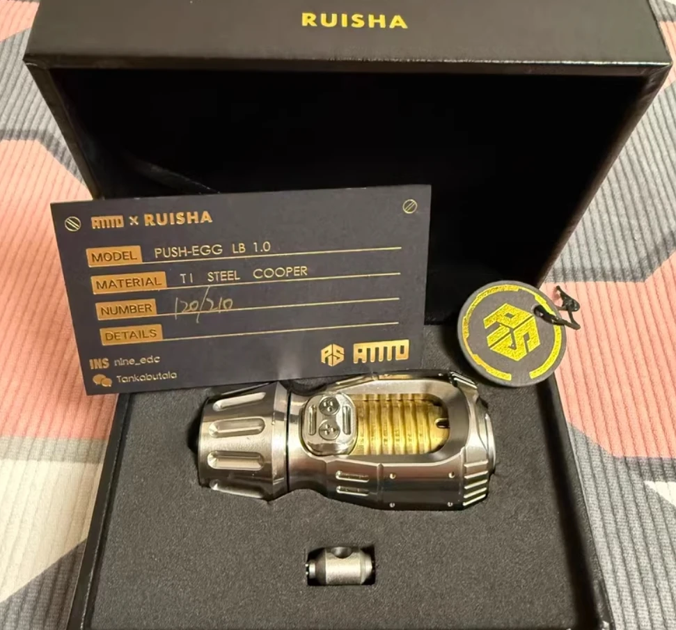 중고 EDC RuiSha Little Boy 1.0 푸시 계란 안절부절 슬라이더 감압 장난감