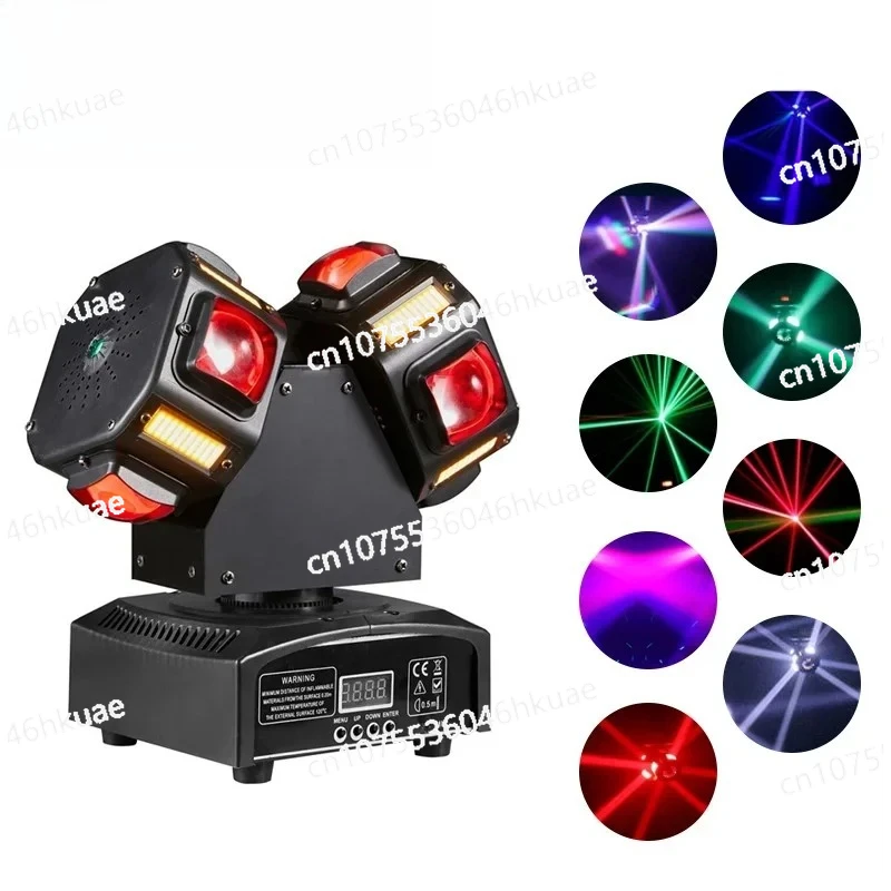 

Laser Blinking, Unique Dance Floor Light 18-Arm Rotating Moving Head LED Light Strip, Voice Control,
