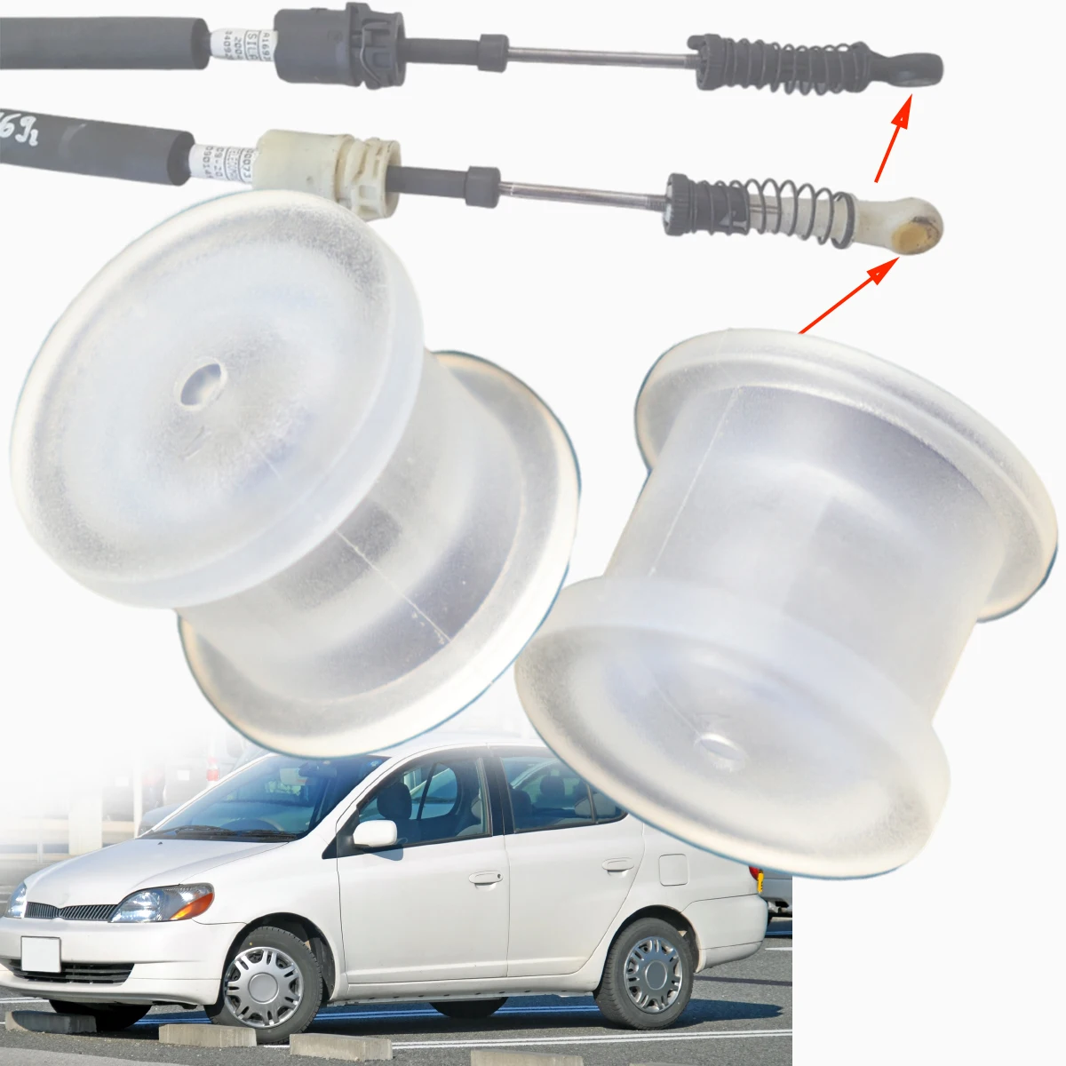 

For Toyota YARIS/VIOS Saloon 2005-2013 Gearbox Shift Cable Linkage Bushing Lever End Rod Connect Joint Collect Adjuster 3150219