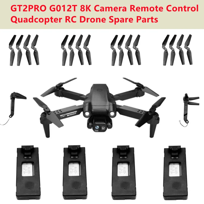 

Безголовый Квадрокоптер GT2PRO G012T с камерой 8K, запасные части для радиоуправляемого дрона, 3,7 в, 1800 мАч, аккумулятор/лезвие/USB/рычаг/Мотор/рамка