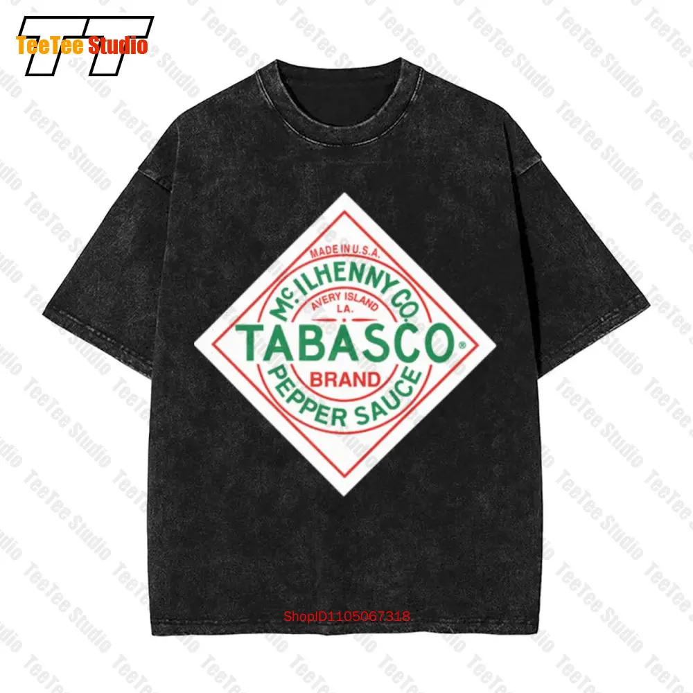 Camiseta extragrande Vintage con dibujos de tomate, salsa Tabasco, pimienta, NP6Z