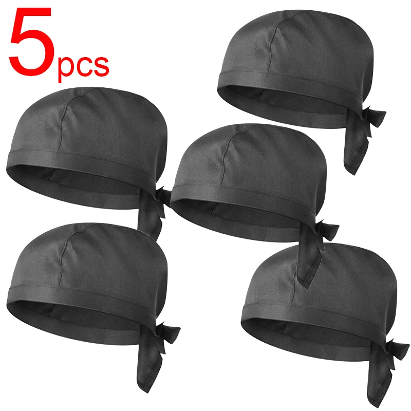 

3 or 5 PCS Catering Services Chef Cap Hotel Chef Pirate Hat Restaurant Waiter Hats Canteen Bakery Kitchen Household Cooking Caps
