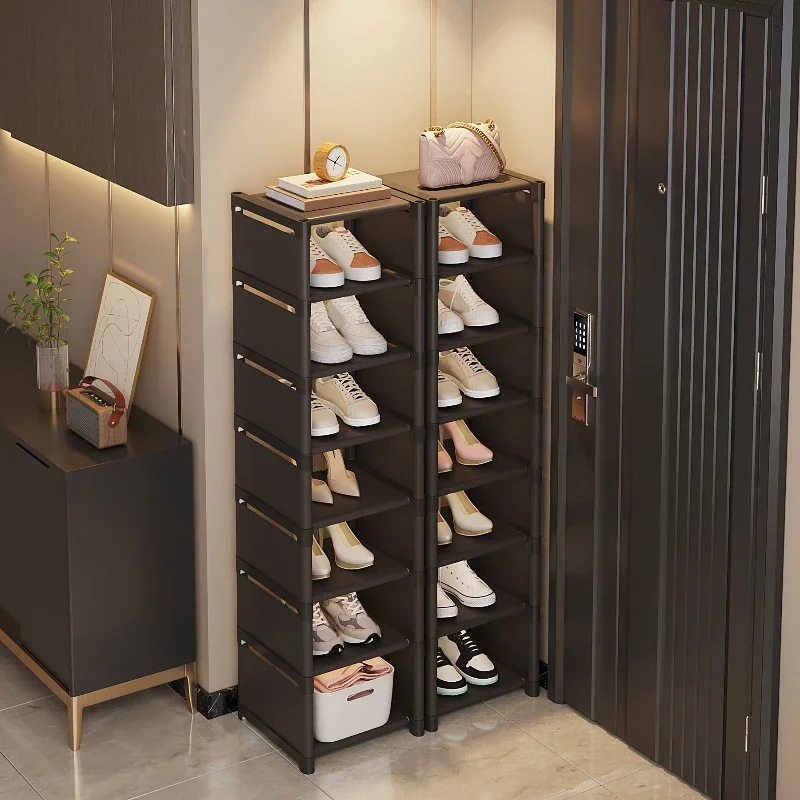 

Shoe Rack Multi-layer Shoe Cabinet Stackable Shelves Can Be Adjusted To Save Space Corner Dormitory Door Shoe Cabinet