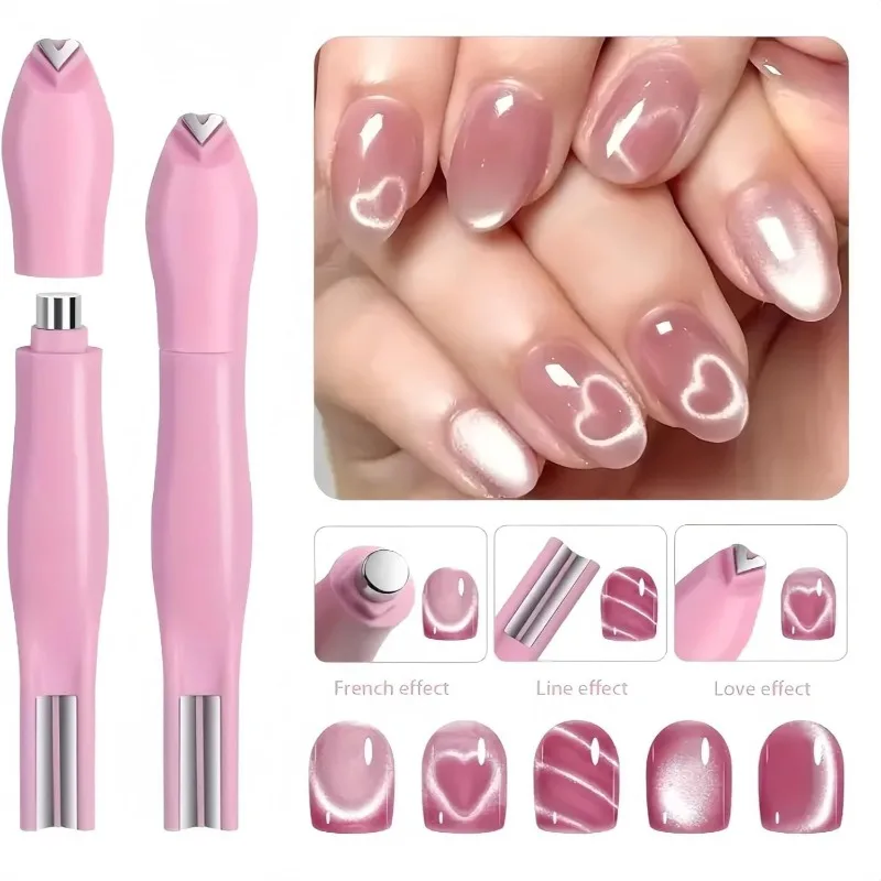 Heart-Shaped Cat Eye Magnetic Nail Art Tool,Durable Salon-Grade Magnet for Professional Nail Design,DIY Manicure Application Kit