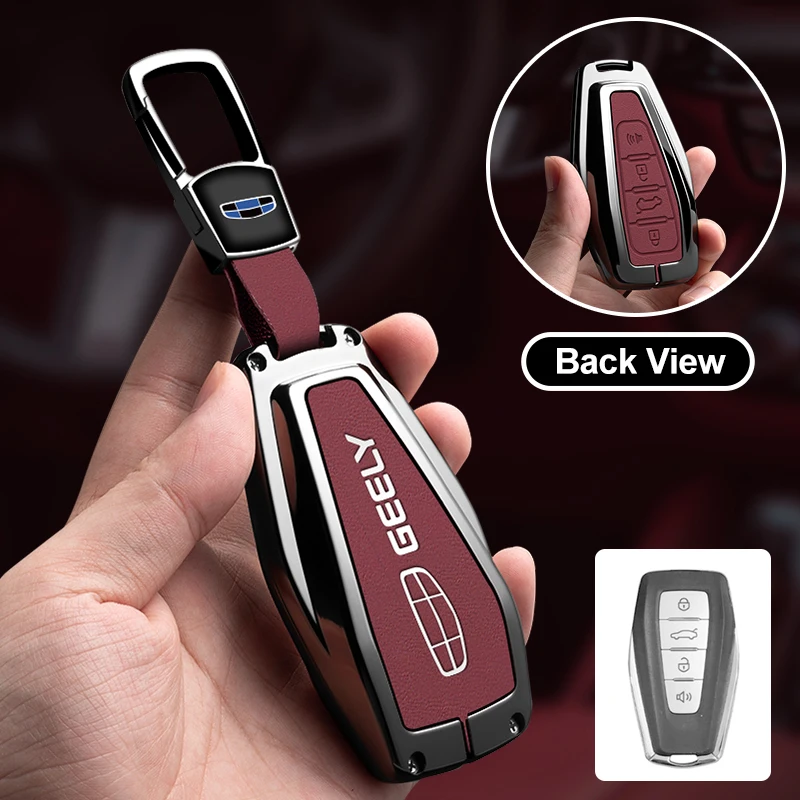 Metal Car Key Cover Case for Geely Emgrand Global Kulrey Hawk GX7 Okavango NL3 SUV GT GC9 Coolray X6 X7 EX7 Geometry C Shell