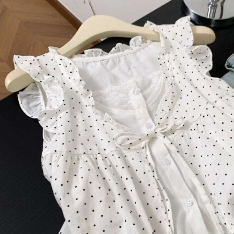 Harajuku Y2k القوس الحلو تي شيرت أبيض الإناث الصيف موضة Kawaii سليم بلايز عادية تصميم جديد اليابانية لطيف الجنية البلوزات 2025 #5