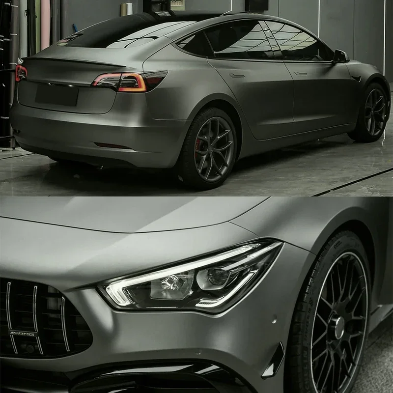 

Car Sticker Matt Mountain Ash Grey Wrapping Vinyl Film PET Bubble Free Wrapping Car Accessories Auto Self Adhesive Decals